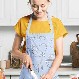 Keuken Eetkok Kookgerei Bakker Blauw Schort