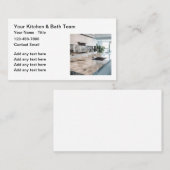 Keuken en bad verbouwen diensten visitekaartje (Voorkant / Achterkant)