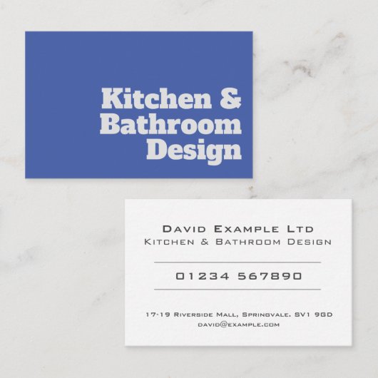 Keuken en Badkamer Designer Visitekaartje (Voorkant / Achterkant)