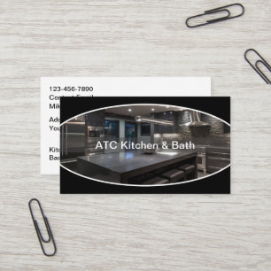 Keuken- en badkamerconstructie diensten visitekaartje
