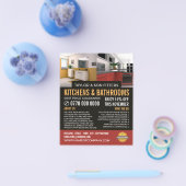 Keuken- en badkamerontwerp, keuken- en badkamer flyer (Enkel)