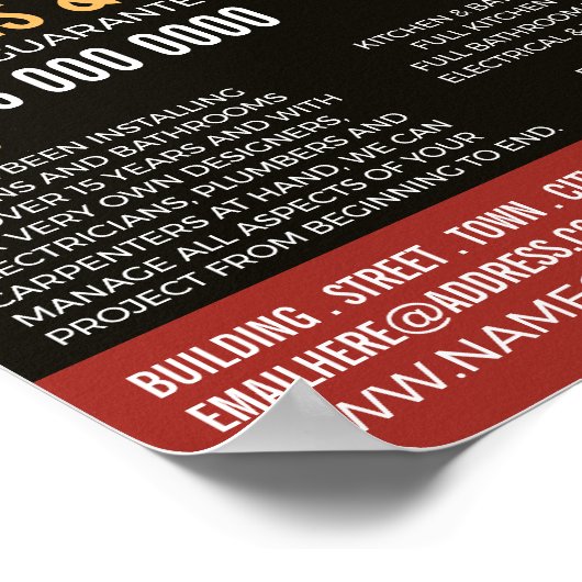 Keuken- en badkamerontwerp, keuken- en badkamer poster (Hoek)