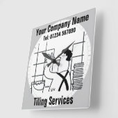 Keuken- en badkamerwand of drijvende vloer vierkante klok (Hoek)