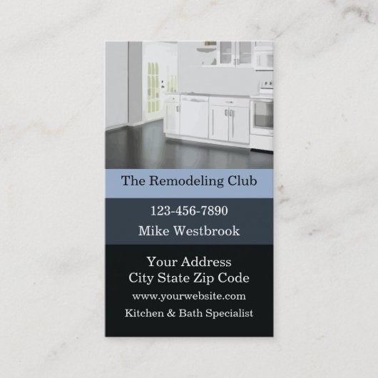 Keuken- en badverwijdering Modern Visitekaartje (Voorkant)