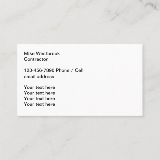 Keuken- en badverwijderingsdienst visitekaartje (Achterkant)