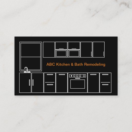 Keuken- en badverwijderingsdienst visitekaartje (Voorkant)