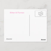 Keuken en bloemen briefkaart (Achterkant)