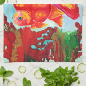 keuken- en handdoekjes van Ryukin Goldfish Theedoek (Gevouwen)