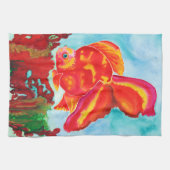 keuken- en handdoekjes van Ryukin Goldfish Theedoek (Horizontaal)