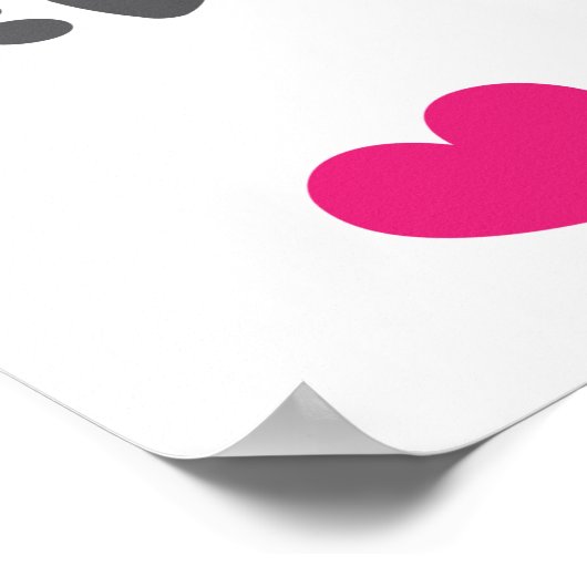 Keuken en harten poster (Hoek)