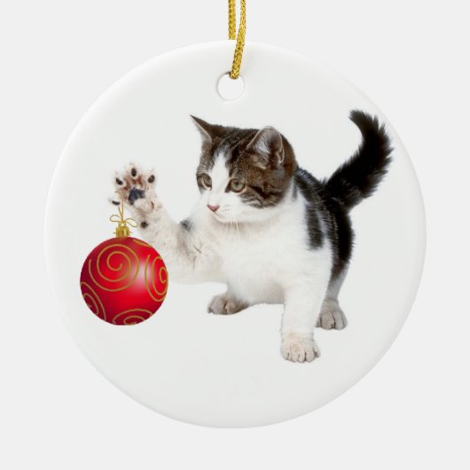 Keuken en kerstbal keramisch ornament (Voorkant)