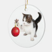 Keuken en kerstbal keramisch ornament (Links)