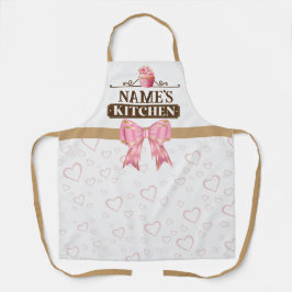Keuken en waterverf Roze cupcake met eigen naam Schort