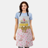 Keuken en waterverf van de benaming Roze cupcake Schort (Gedragen)