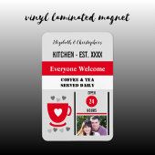 Keuken est jaar koffie thee rode foto magneet