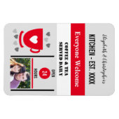 Keuken est jaar koffie thee rode foto magneet (Horizontaal)