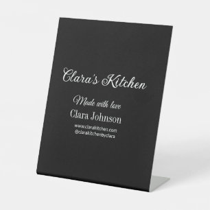 Keuken Food Chef toevoegen Restaurant Cater Naam D Reclamebord Met Voetstuk