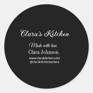 Keuken Food Chef toevoegen Restaurant Cater Naam D Ronde Sticker