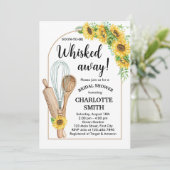 Keuken garde weggevoerd bruidsuitnodiging zonneblo kaart (Staand voorkant)