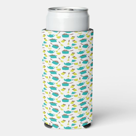 Keuken Gebruiksvoorwerpen patroon wit Seltzer Blikjeskoeler (Seltzer Achterkant)