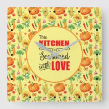 Keuken Gekruid Met Liefde Groente Patroon