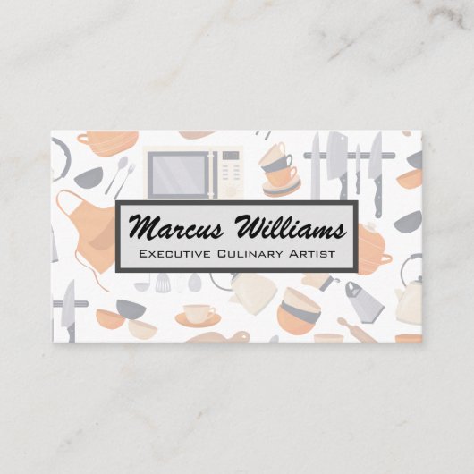 Keuken Gereedschap en apparatuur Patroon Visitekaartje (Voorkant)