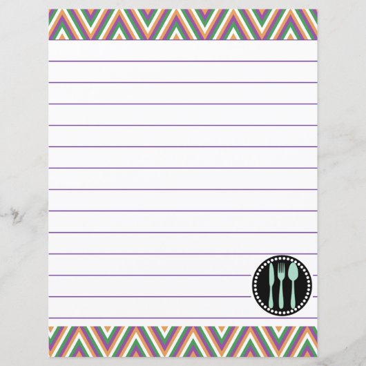 Keuken Gereedschap Zigzag Chevron Retro Stijl (Voorkant)