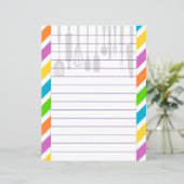 Keuken Gereedschap Zigzag Chevron Retro Stijl (Staand voorkant)