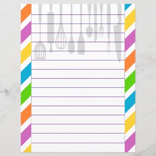 Keuken Gereedschap Zigzag Chevron Retro Stijl (Voorkant)
