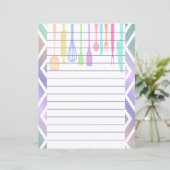 Keuken Gereedschap Zigzag Chevron Retro Stijl (Staand voorkant)