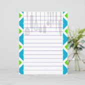 Keuken Gereedschap Zigzag Chevron Retro Stijl (Staand voorkant)