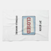 Keuken Gesloten Grappig Gepersonaliseerd Theedoek (Horizontaal)