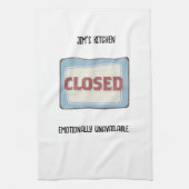 Keuken Gesloten Grappig Gepersonaliseerd Theedoek (Verticaal)
