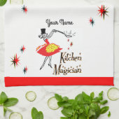 Keuken goochelaar aangepaste retro koken handdoek (Gevouwen)