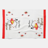 Keuken goochelaar aangepaste retro koken handdoek (Horizontaal)