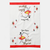 Keuken goochelaar aangepaste retro koken handdoek (Verticaal)