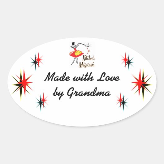 Keuken goochelaar aangepaste retro koken Sticker (Voorkant)