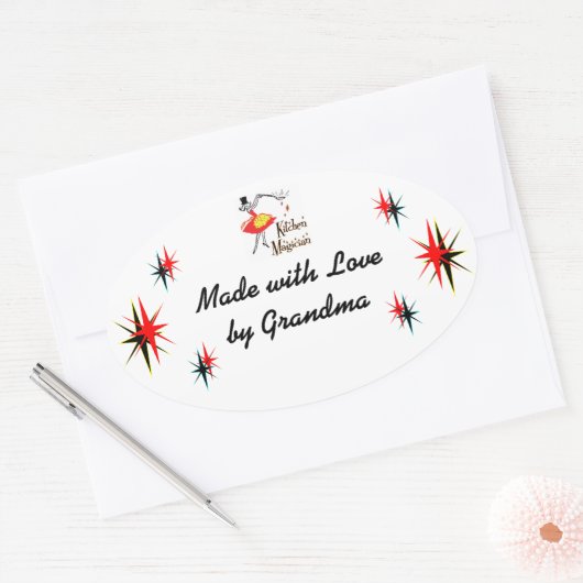 Keuken goochelaar aangepaste retro koken Sticker (Envelop)