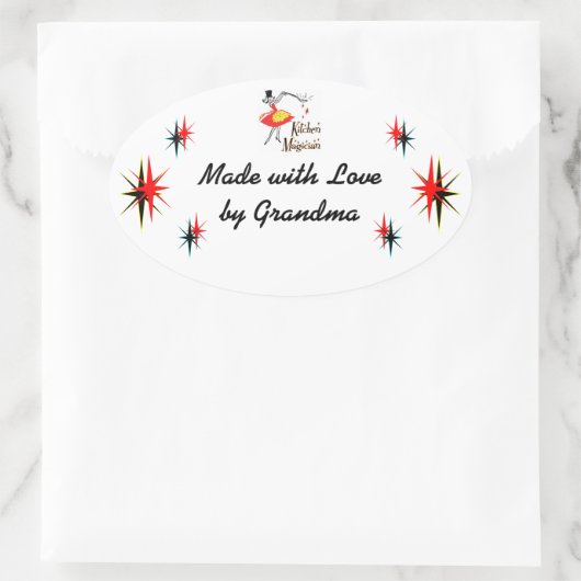 Keuken goochelaar aangepaste retro koken Sticker (Tas)