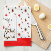 Keuken goochelaar aangepaste retro sterren koken h theedoek (Quarter Fold)