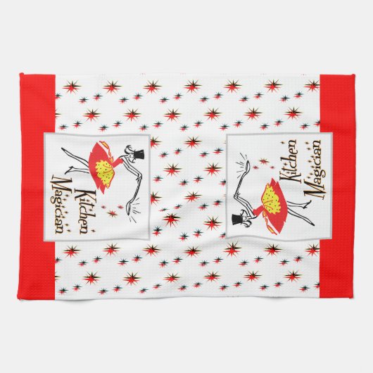 Keuken goochelaar aangepaste retro sterren koken h theedoek (Horizontaal)