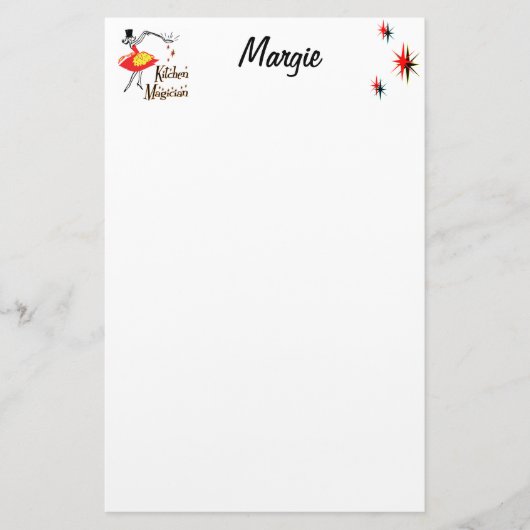 Keuken goochelaar Custom Retro Art Stationery Briefpapier (Voorkant)