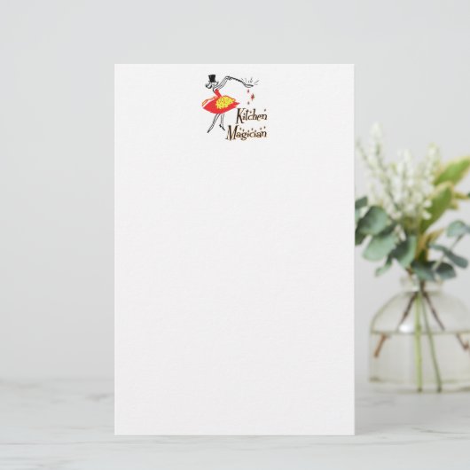 Keuken goochelaar Custom Retro Art Stationery Briefpapier (Staand voorkant)