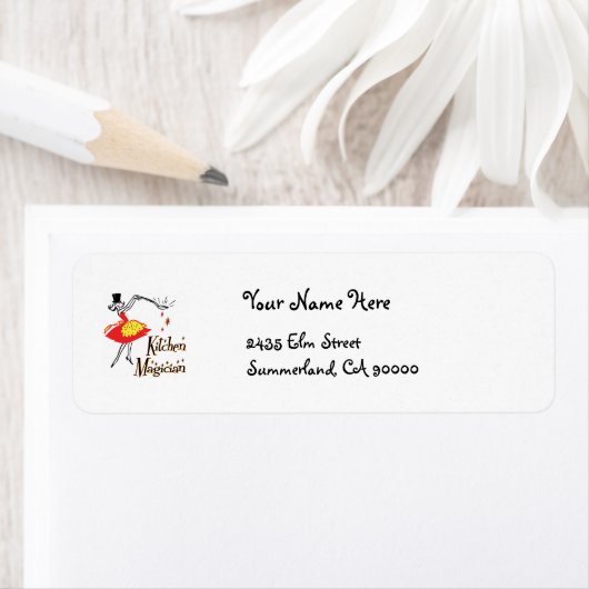 Keuken goochelaar Retro Cook Adresetiketten Etiket (Insitu)