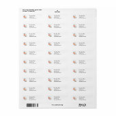 Keuken goochelaar Retro Cook Adresetiketten Etiket (Full Sheet)