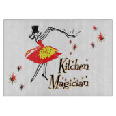 Keuken goochelaar retro glas snijplank (Voorkant)