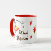 Keuken goochelaar Retro Koken Kunst Mok (Voorkant links)