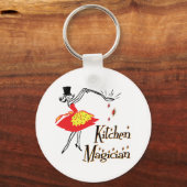 Keuken goochelaar Retro Koken Kunst Sleutelhanger (Voorkant)