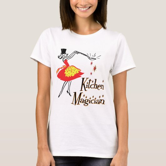 Keuken goochelaar Retro Koken Kunst T-shirt (Voorkant)