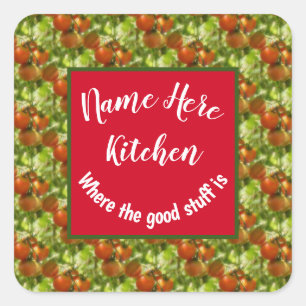 Keuken Good Stuff Cherry Tomaten op maat Vierkante Sticker